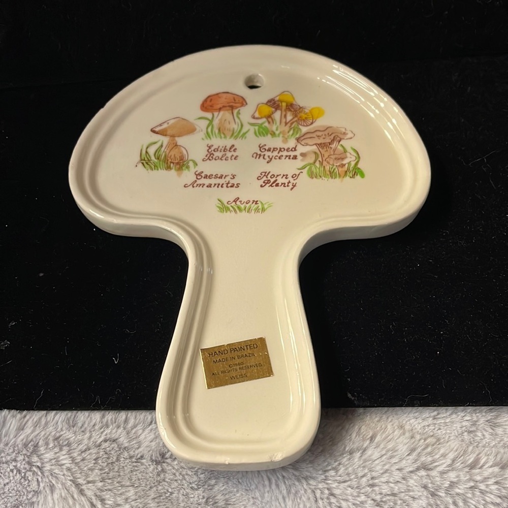Vintage 1980 Ceramic Weiss Mushroom Design Trivet